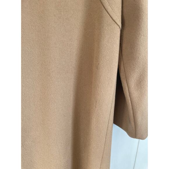 Betty Rose vintage tan wool coat long lined collared pockets chic buttons Med 10 - Picture 5 of 14